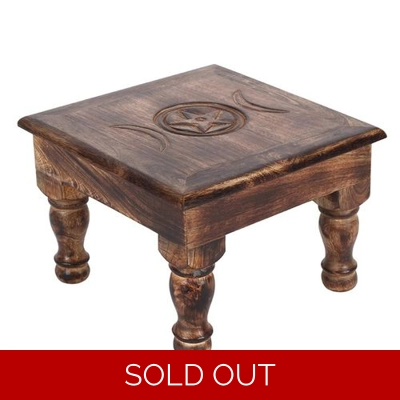 Wooden Triple Moon Altar Table